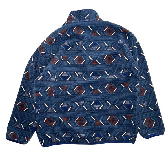 Patagonia Mens Synchilla Aztec Snap-T Fleece Pullover Lifecycle Glass Blue L - Picture 2 of 7